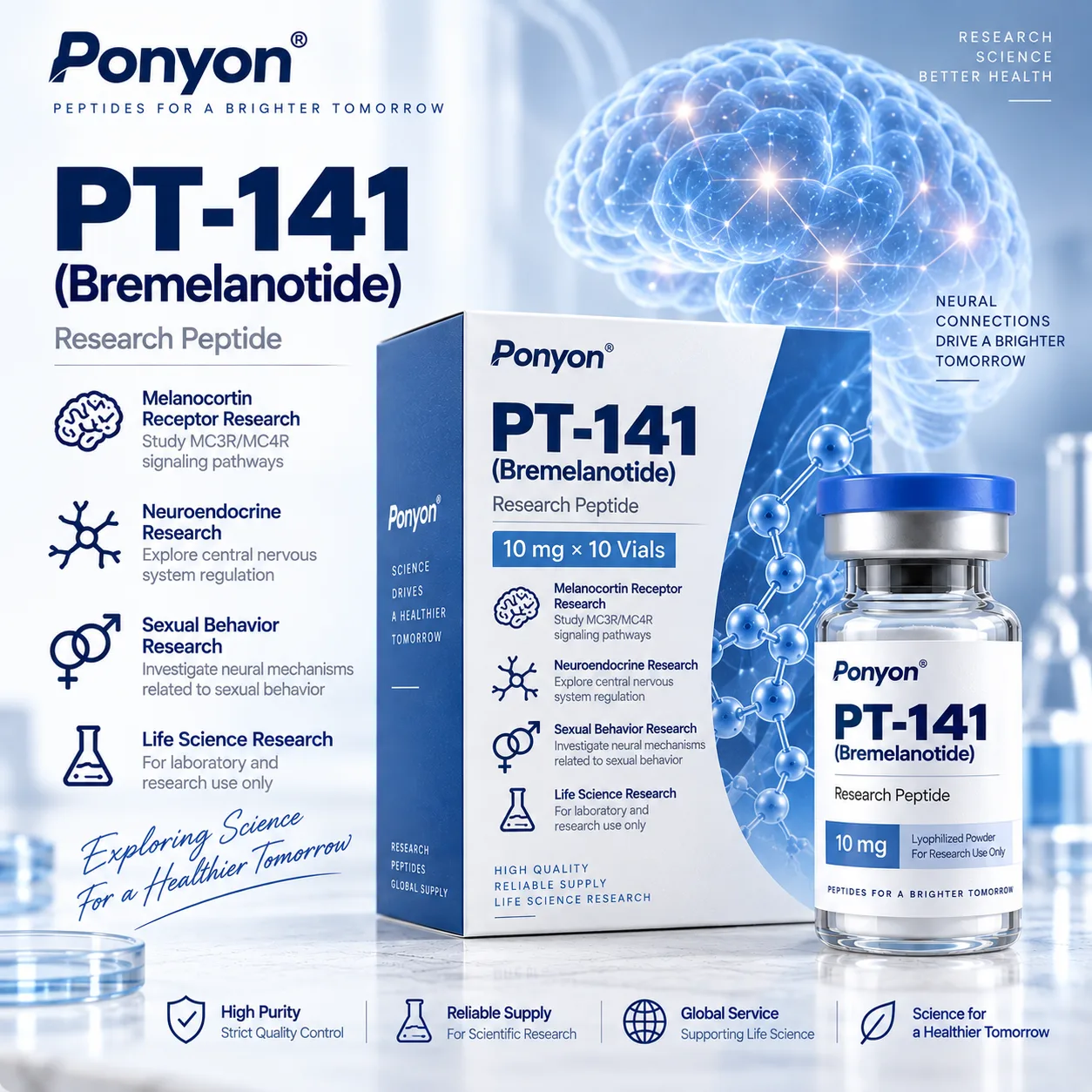 PT-141 (Bremelanotide)  10mg×10vials